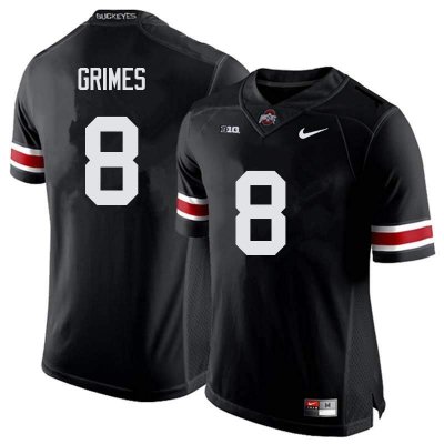 NCAA Ohio State Buckeyes Men's #8 Trevon Grimes Black Nike Football College Jersey IZB5245QW